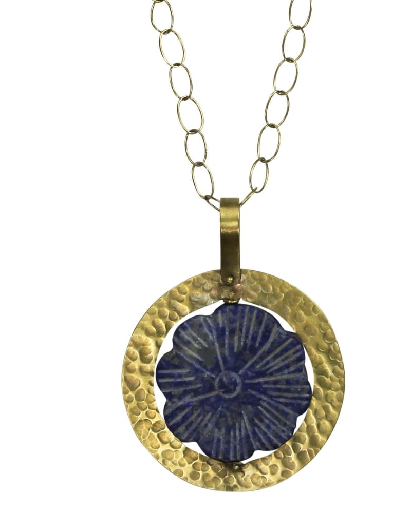 Front of a size O/S Aster Pendant in Brass in Brass by HomArt. | dia_product_style_image_id:330592